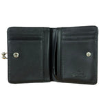 Vivienne Westwood Black Compact Bi-Fold/Kiss Lock Annie Wallet
