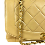 Chanel Beige CC Leather Diana Flap Bag '92