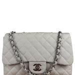 Chanel Grey Cotton M Classic Flap