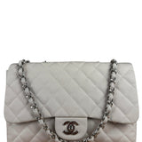 Chanel Grey Cotton M Classic Flap