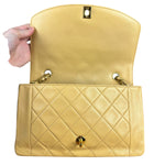 Chanel Beige CC Leather Diana Flap Bag '92