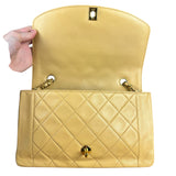 Chanel Beige CC Leather Diana Flap Bag '92