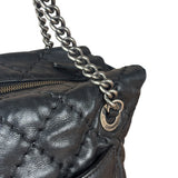 Chanel Black Leather Paris Moscow Flap/Chain Shoulder Bag 2005