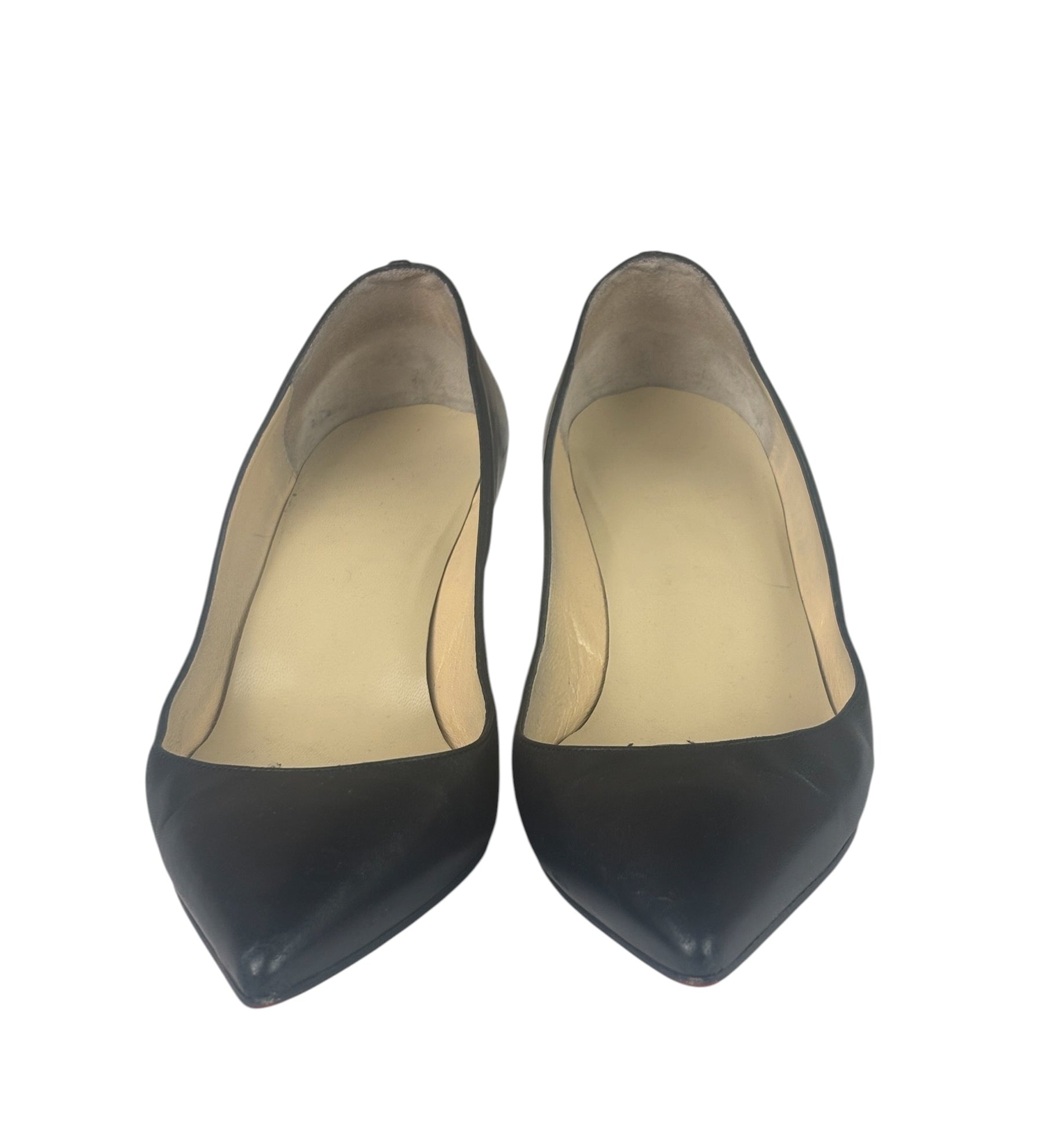 Christian Louboutin Black Leather Agneska Wave Pump