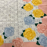 Christian Dior CD Flower Print Silk Scarf