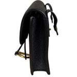 Christian Dior Black Grained Leather Saddle Belt Bag
