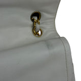 Chanel CC White Quilted Double Flap Bag 1988