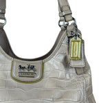 Coach Beige Maggie Croc Handbag
