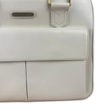 Burberry White Leather Multi-Pocket Handbag