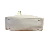 Chanel White Leather Chocolate Bar CC Tote Bag 2002