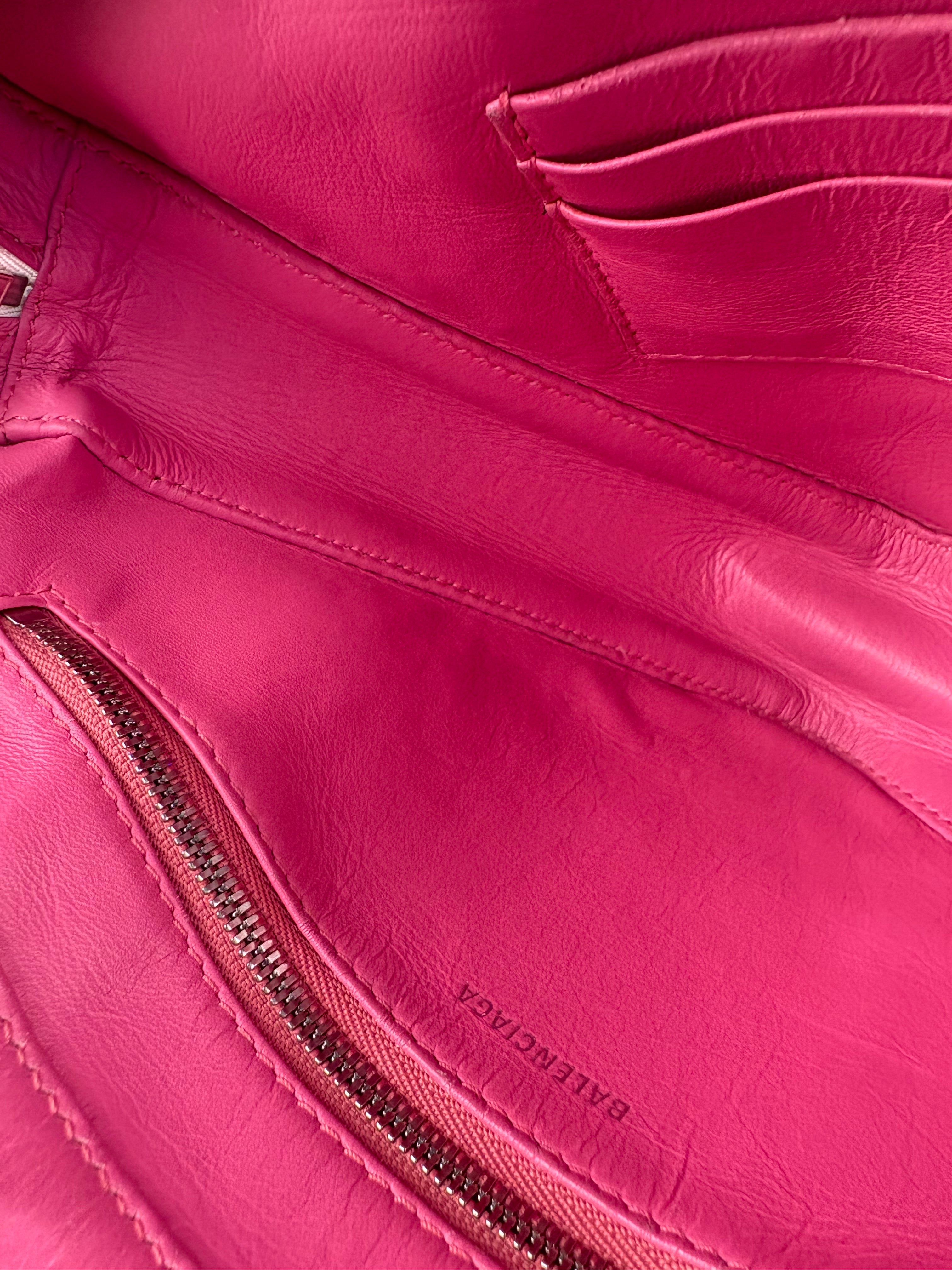 Balenciaga White Leather Triangle 2Way Bag