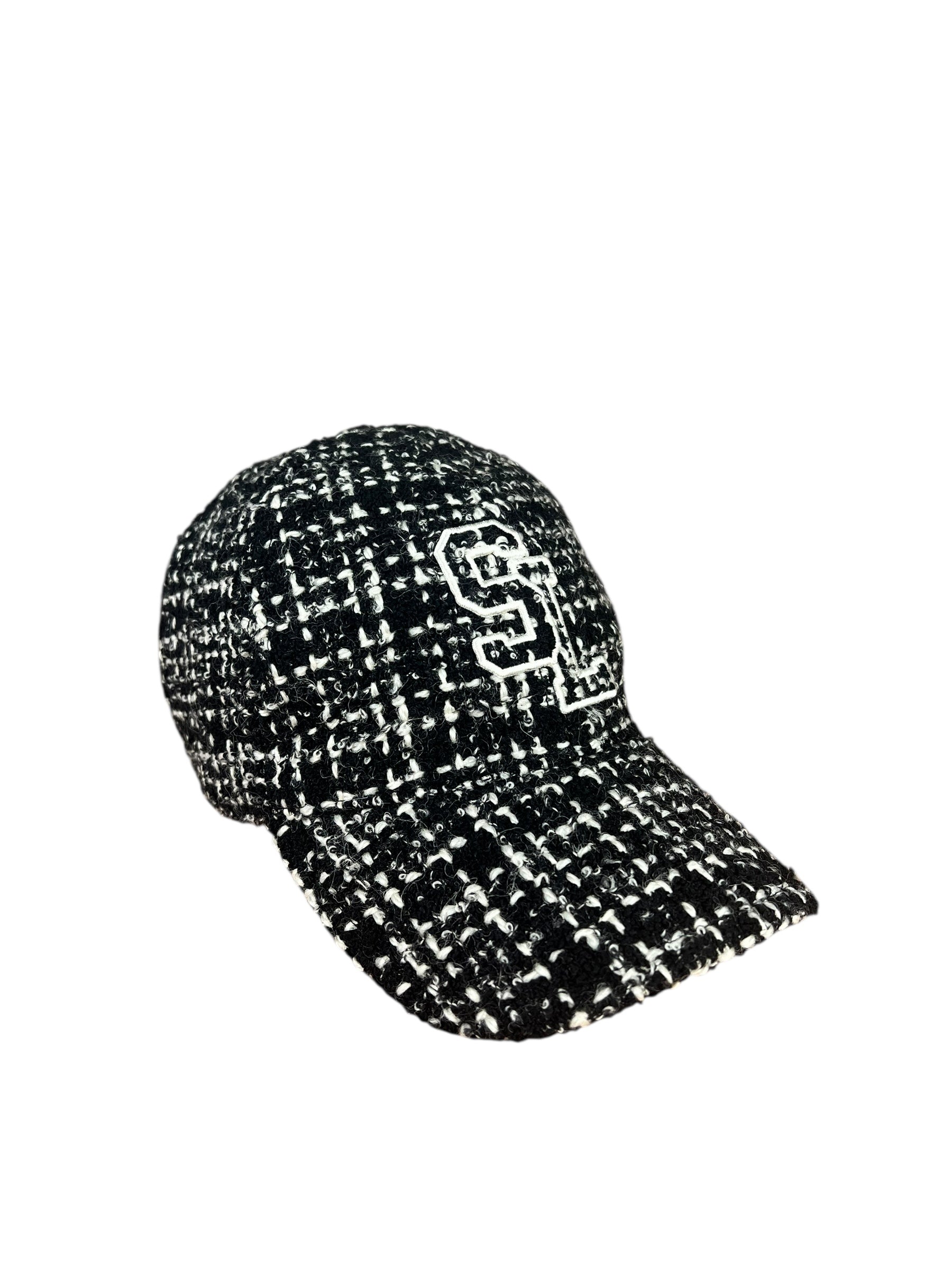 Saint Laurent SL Tweed Embroidered Baseball Cap