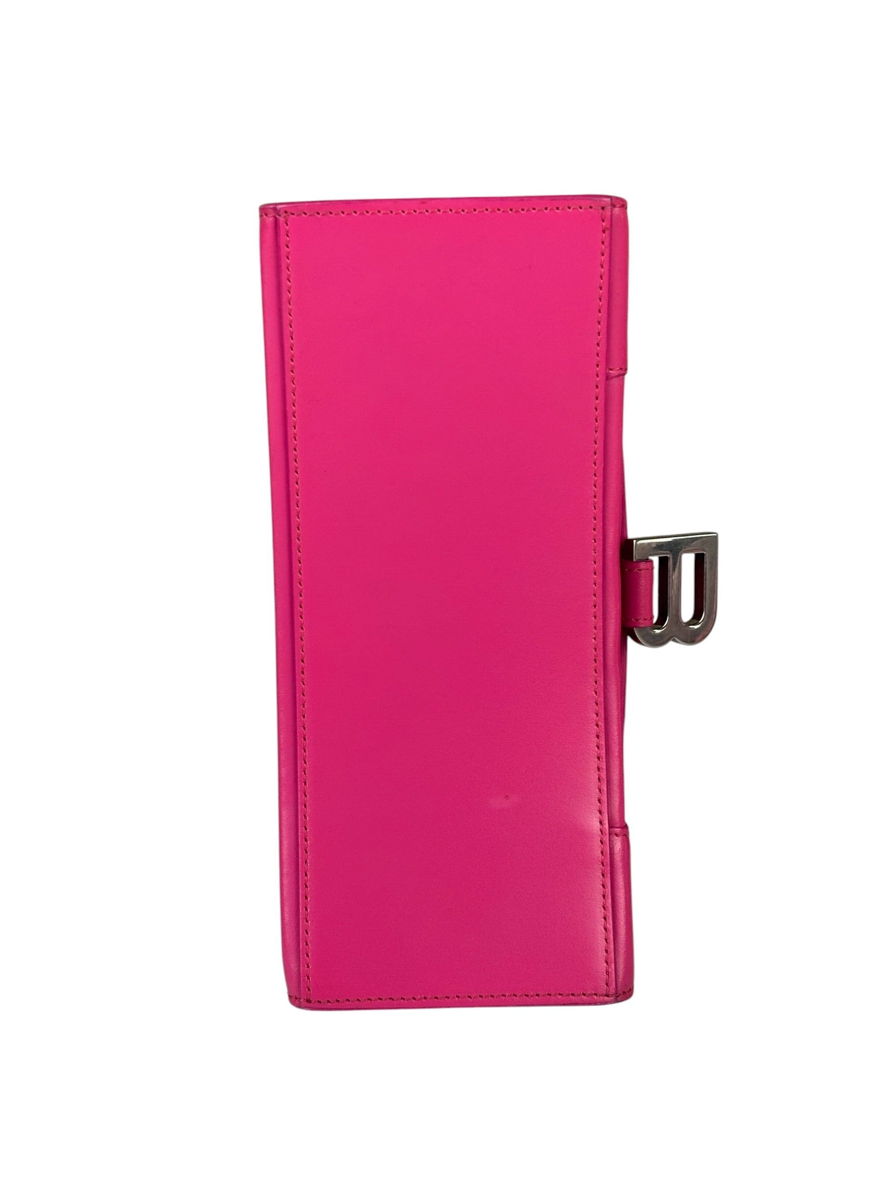 Balenciaga Pink Leather Hourglass Two-Way Bag