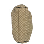Gucci Beige Leather Trim Diamante Canvas Sukey Tote
