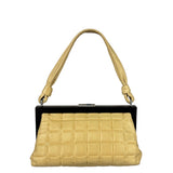 Chanel Beige Lambskin Chocolate Bar Frame Handbag 2002