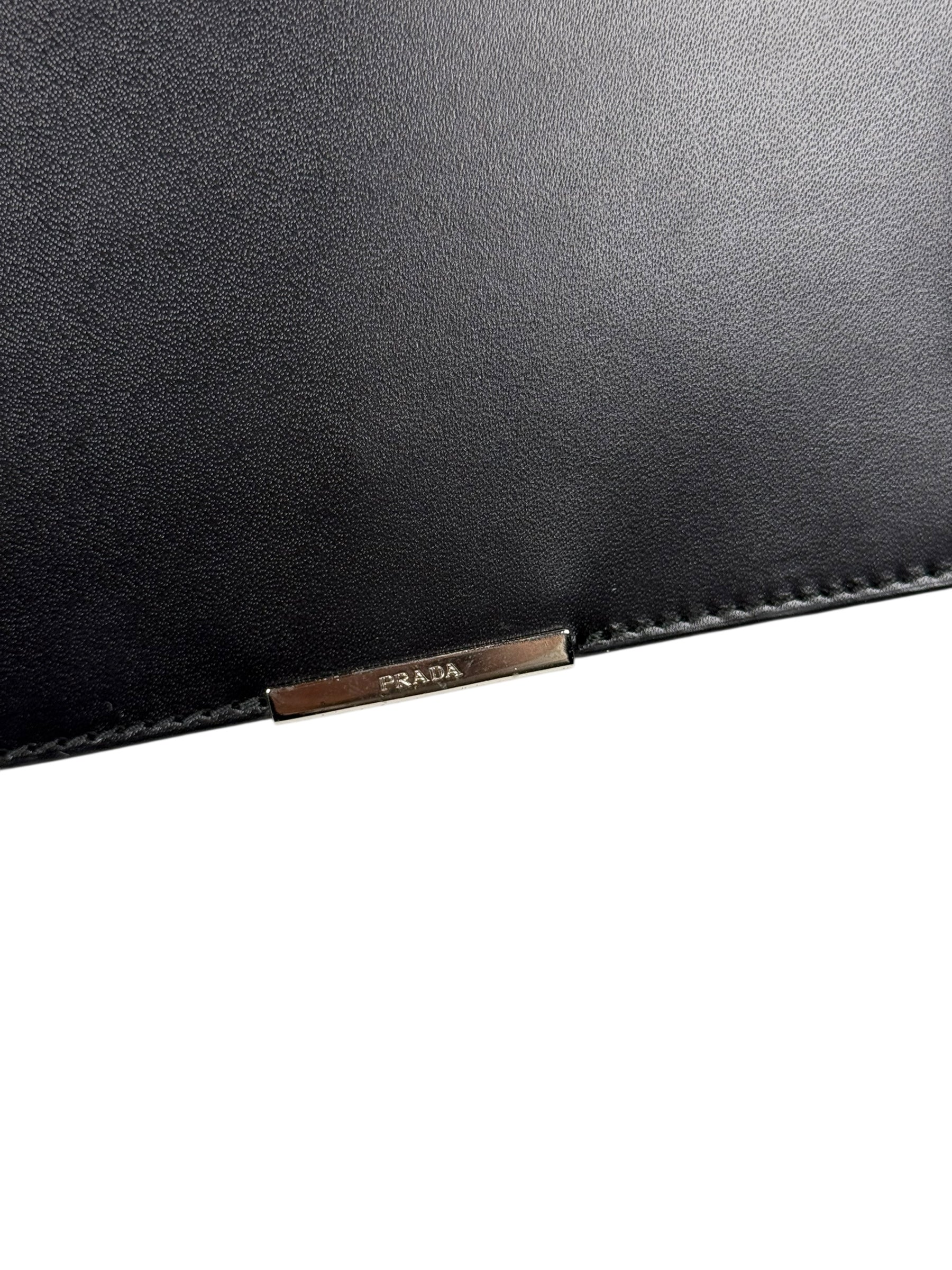 Prada Black Leather Bi-Fold Wallet