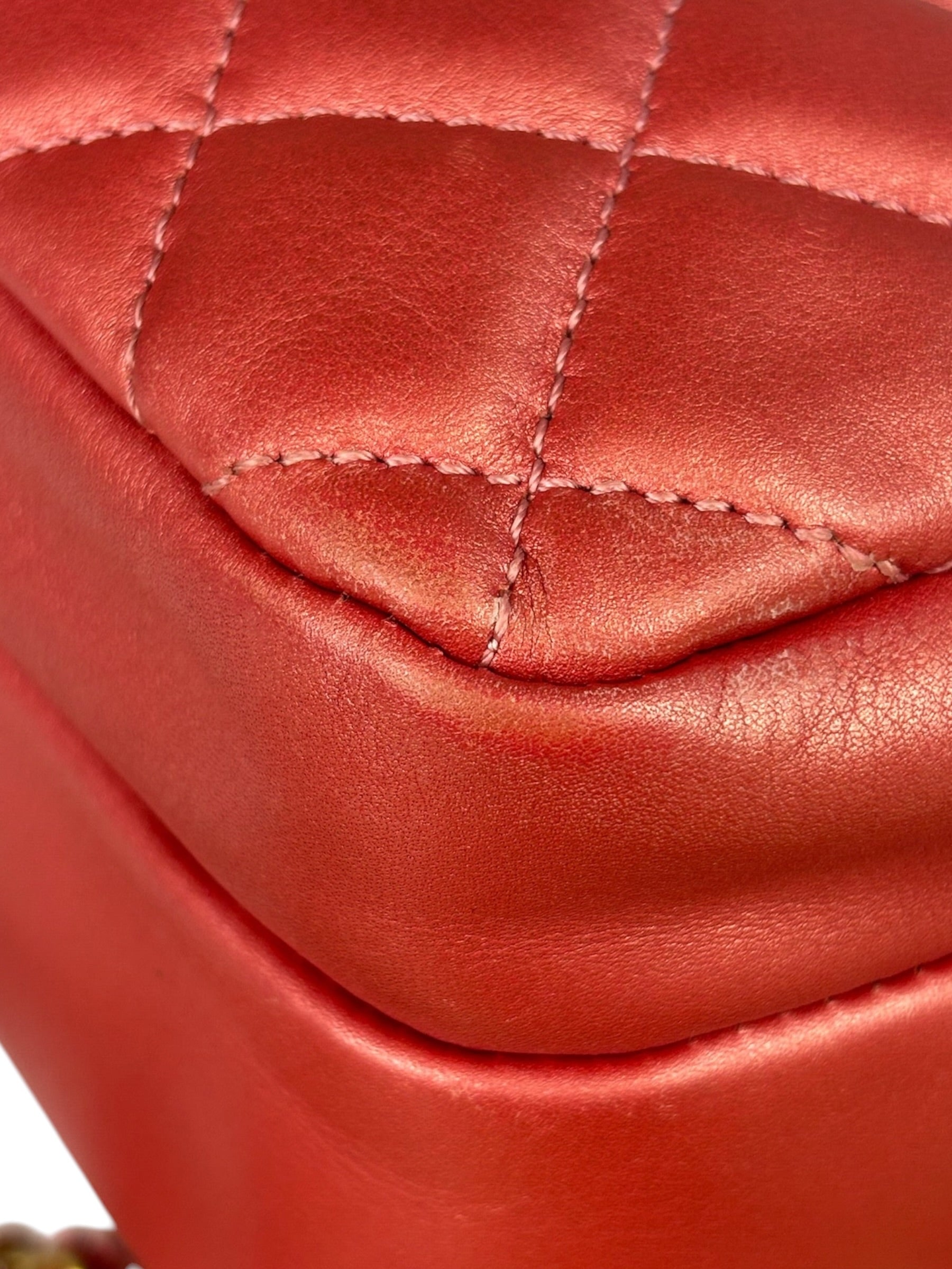Chanel Pink Satin/Leather Trim Camera Bag 2019