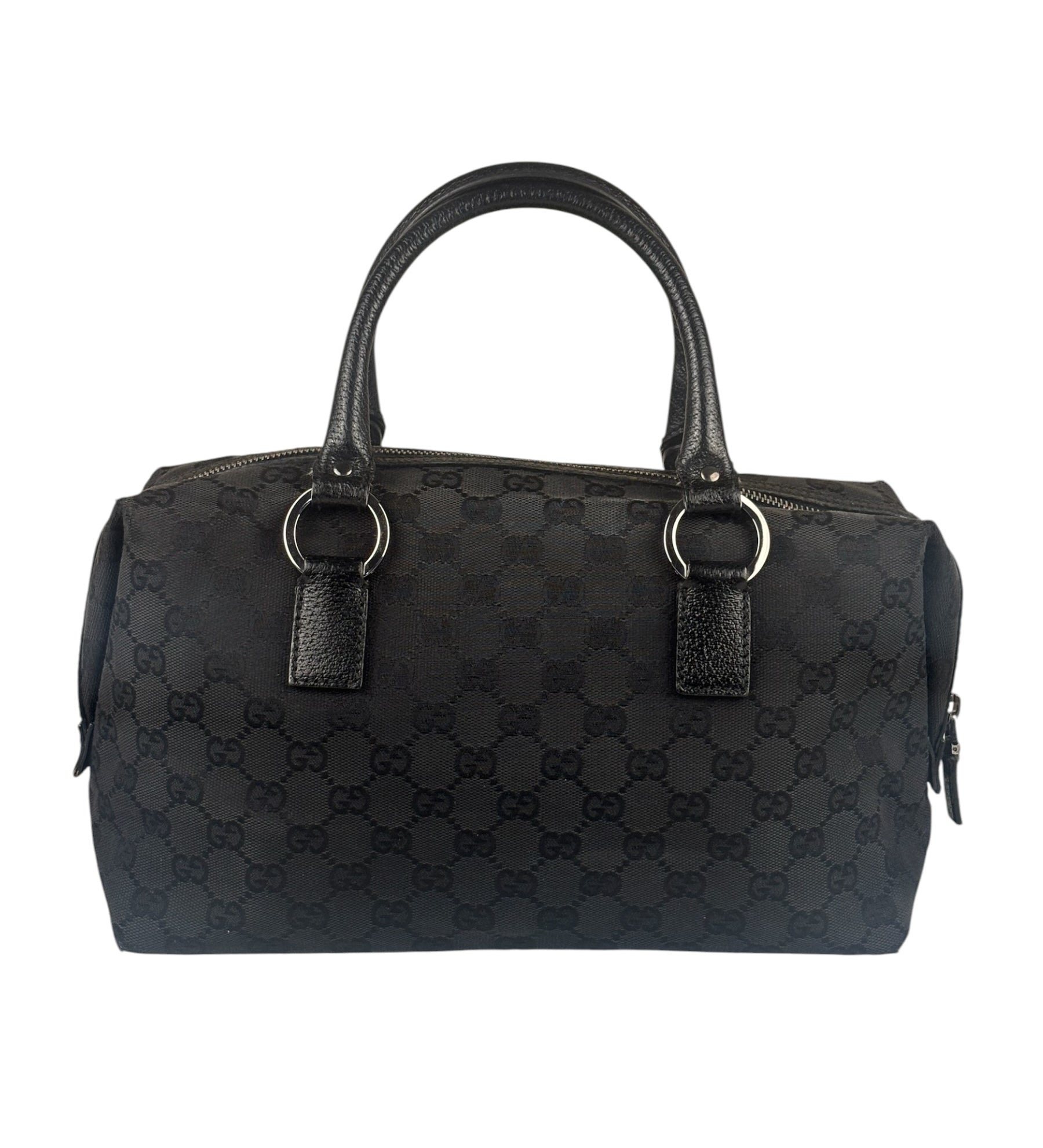 Gucci Black GG Canvas Monogram Hand Bag