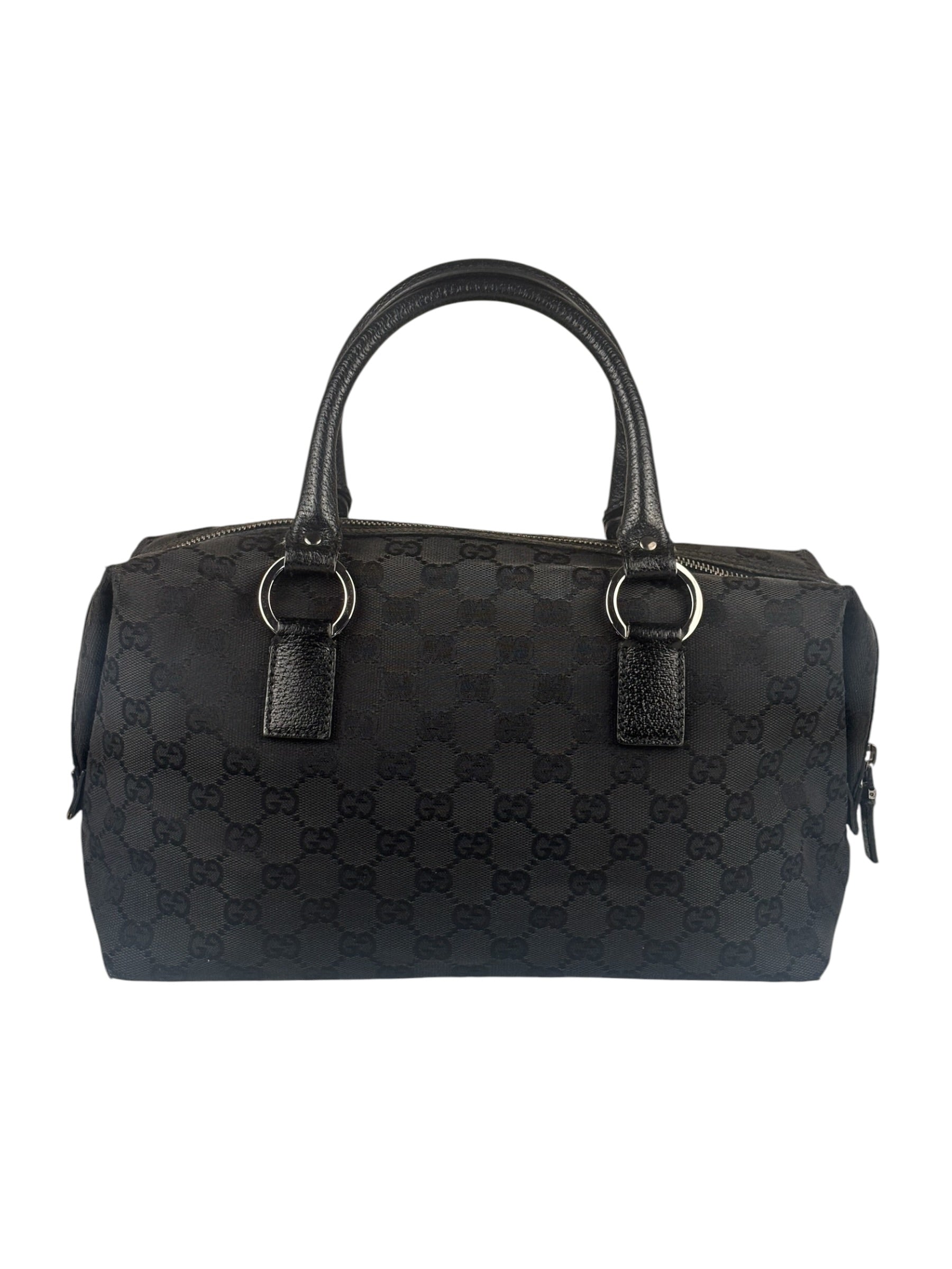 Gucci Black GG Canvas Monogram Hand Bag