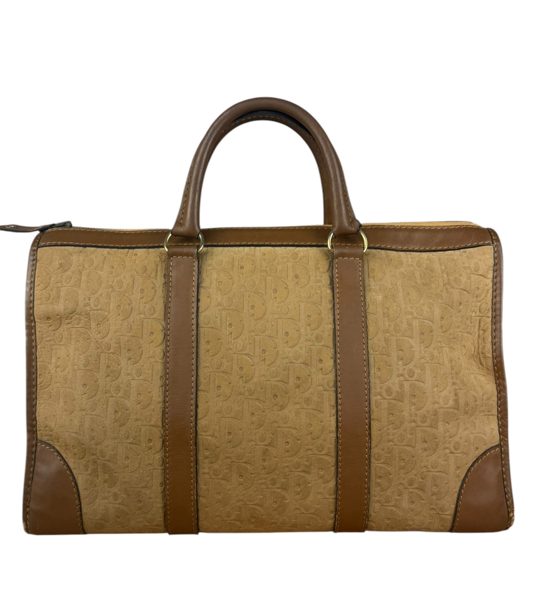 Christian Dior Vintage Brown Suede Trotter Handbag