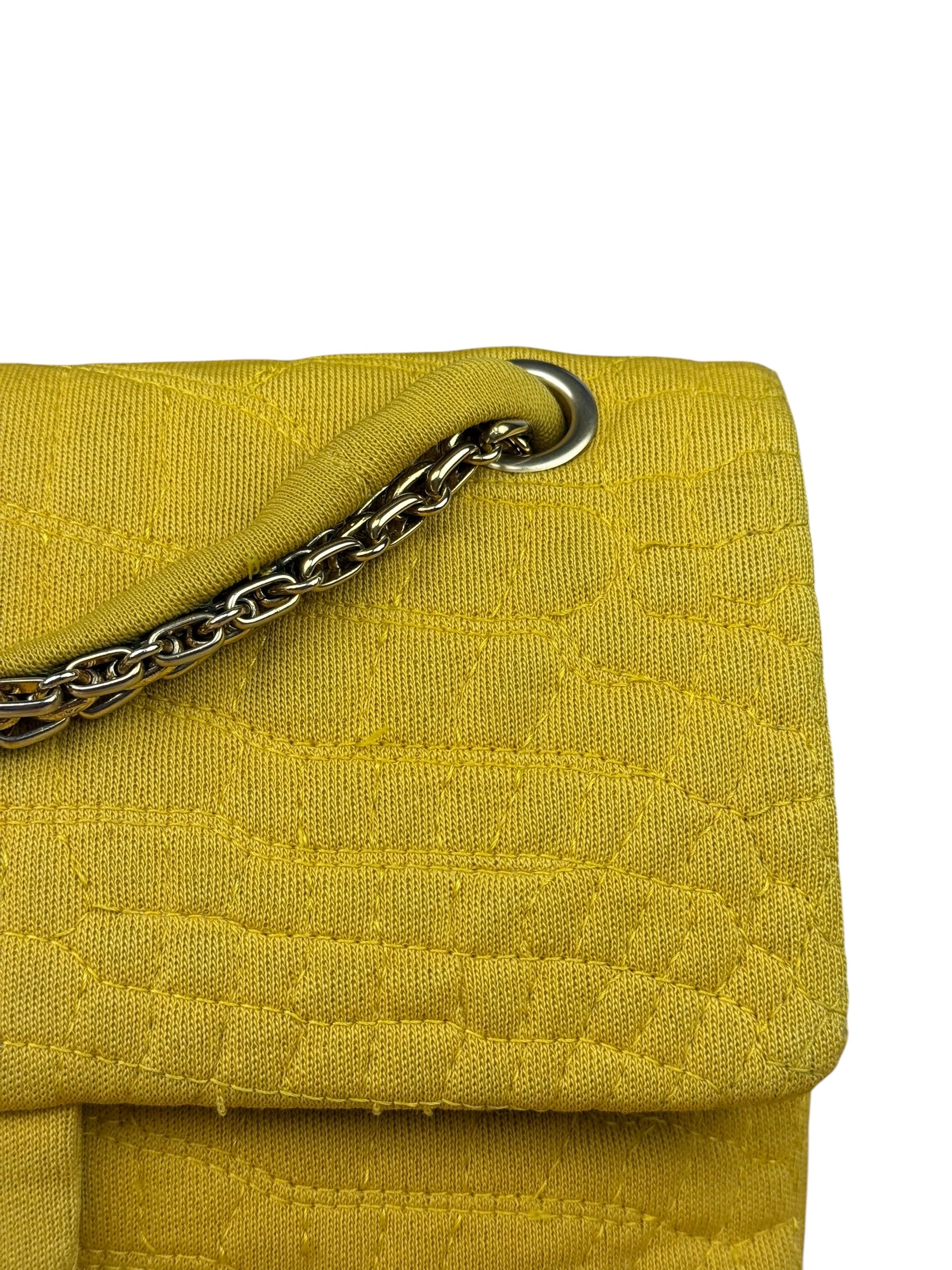 Chanel Crocodile Quilted Jersey Flap Shoulder Bag 2006
