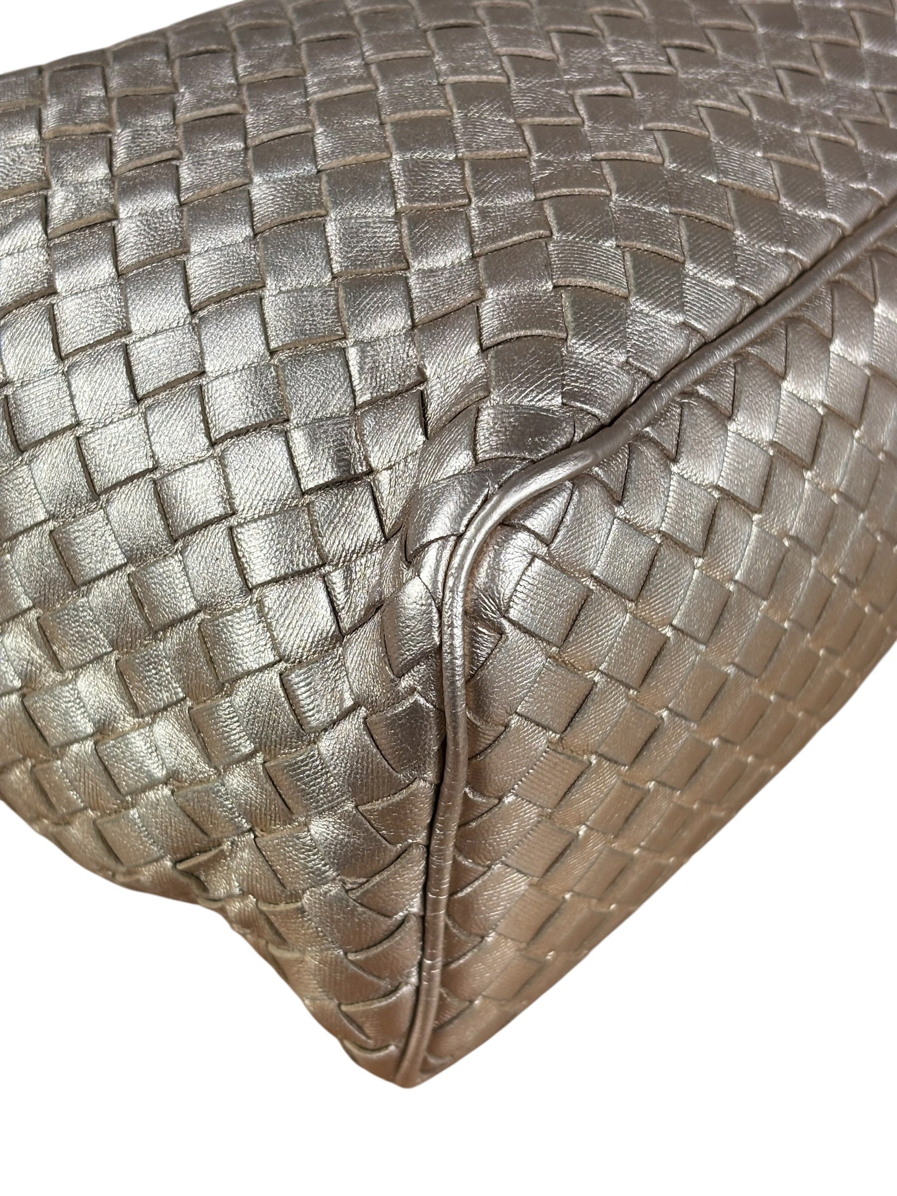 Bottega Veneta Metallic Intrecciato Ciambrino Shoulder Bag