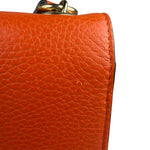 Gucci Orange Leather Small Dollar Interlocking G Shoulder Bag