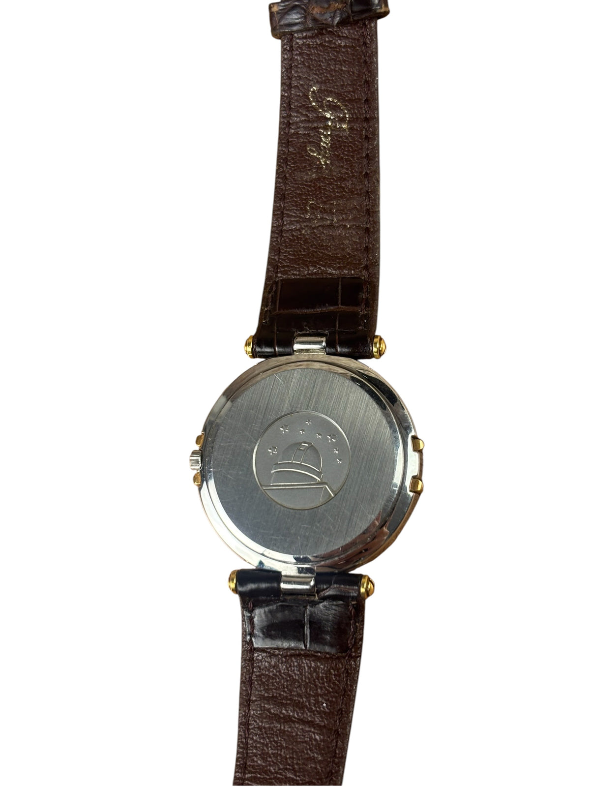 Omega Constellation Champagne Dial Brown Leather Strap