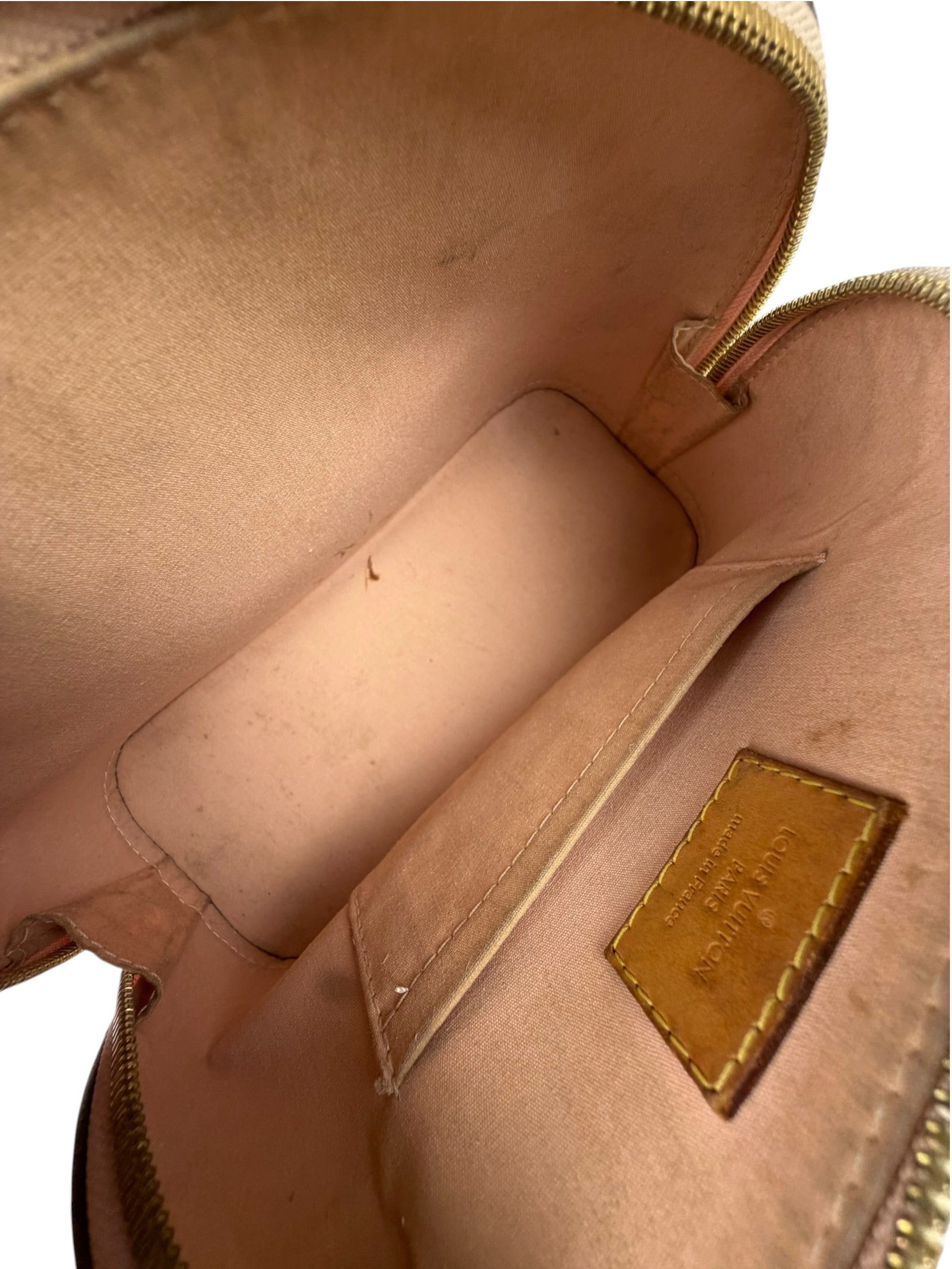 Louis Vuitton Yellow Monogram Vernis Alma BB Two-Way Bag