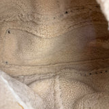 Prada Vintage White Studded Leather Shearling Bowler 2Way Bag