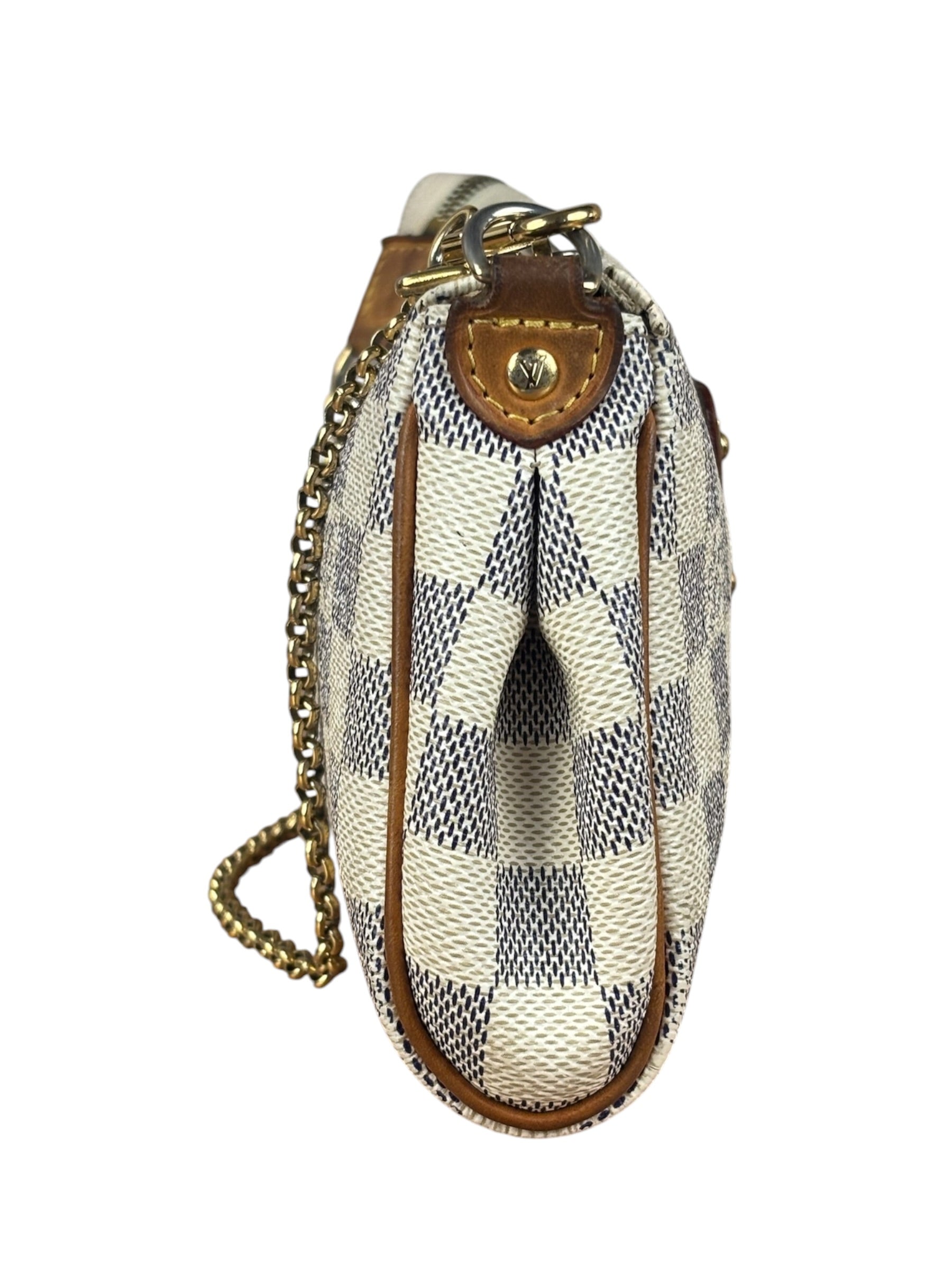 Louis Vuitton Damier Azur Eva Clutch Shoulder Bag