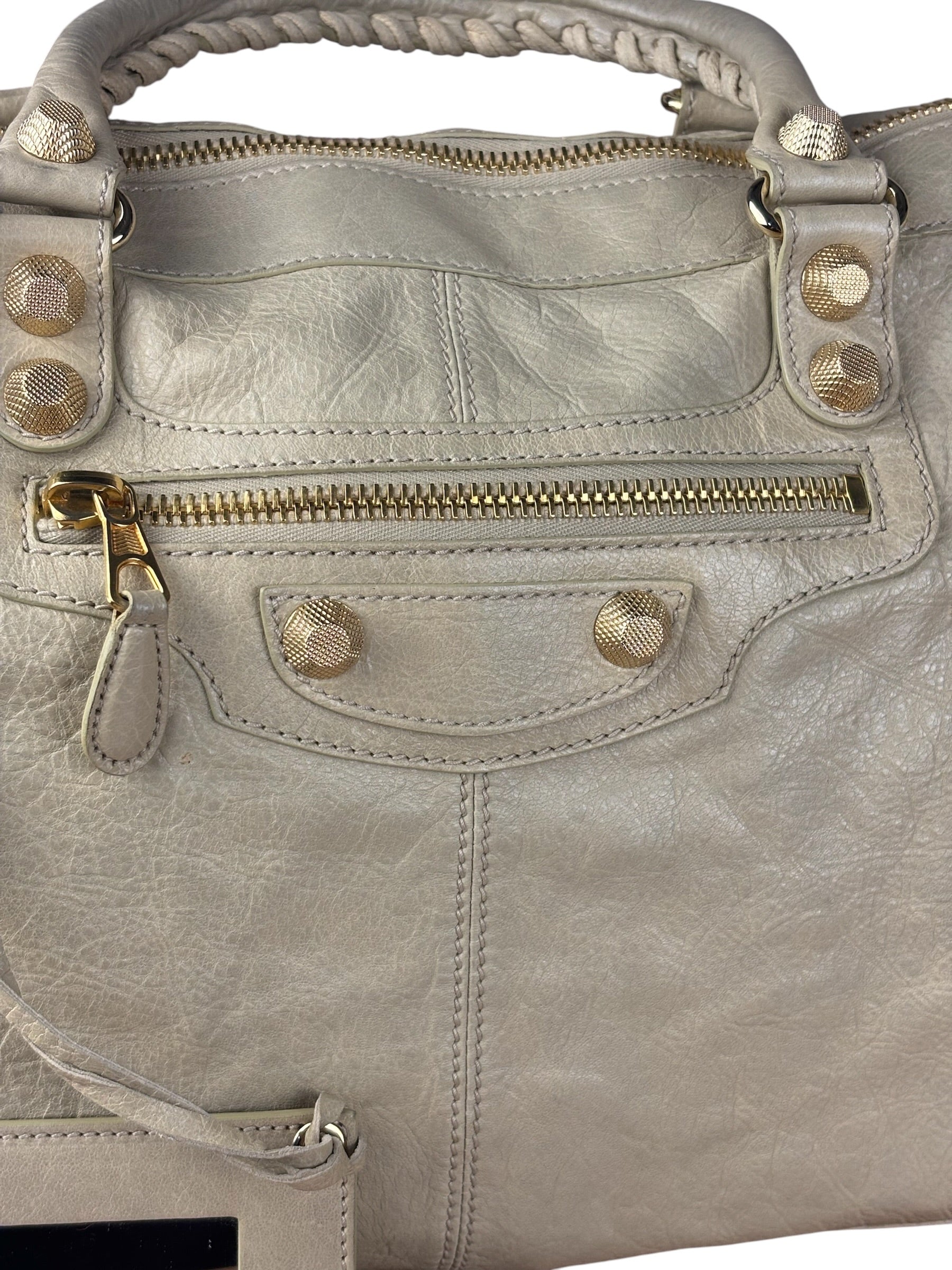 Balenciaga Beige Leather Large Classic City Bag