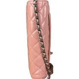 Chanel Pink Patent Quilted Wallet on Chain Bag 2012