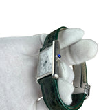 Cartier Must de Tank Green Croc Strap White Dial