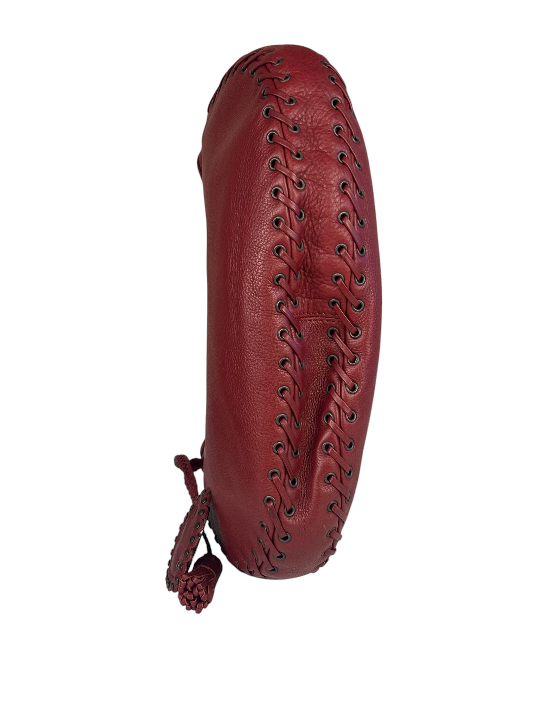 Christian Dior Red Leather Ethnic Hobo Bag