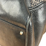 Chloe Black Tweed Leather Paddington Shoulder Bag