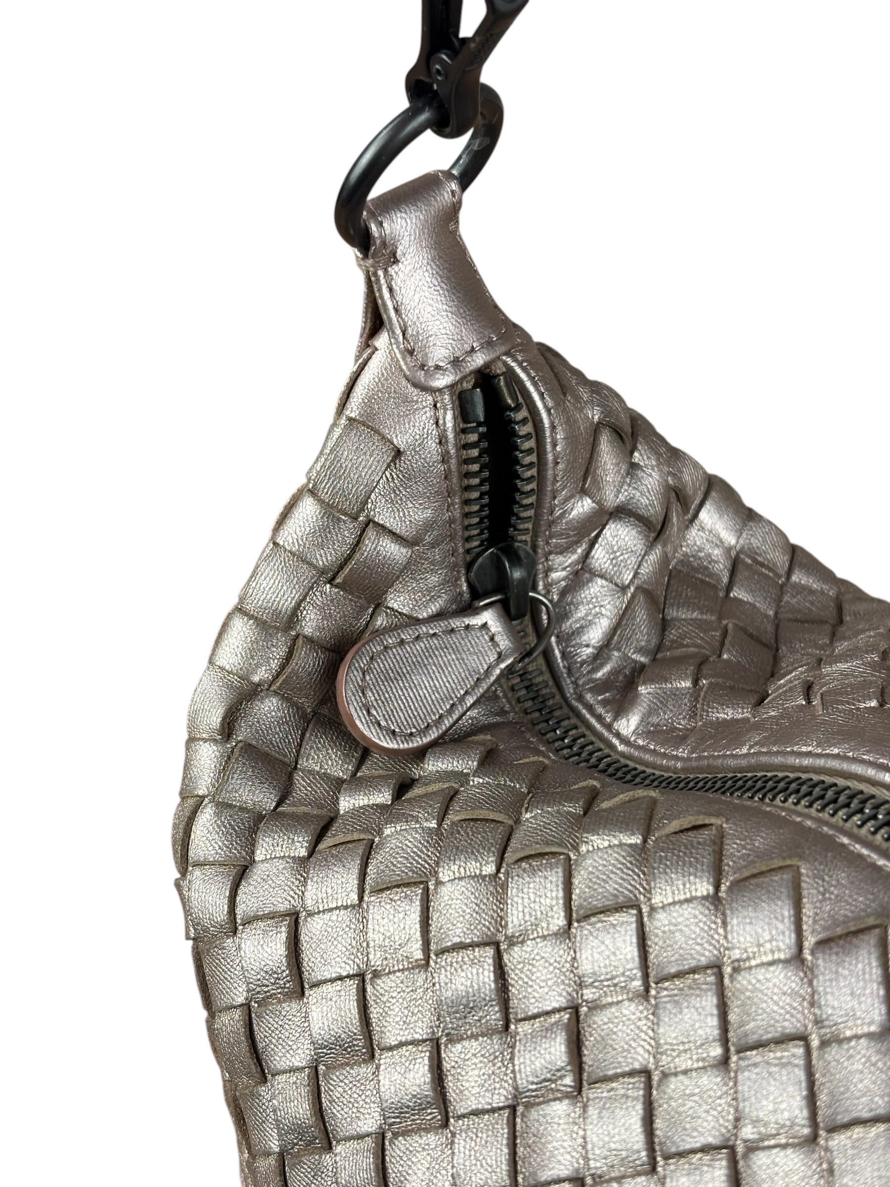 Bottega Veneta Metallic Intrecciato Ciambrino Shoulder Bag