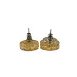 Chanel Vintage CC Clear Resin Faux Pearl Earrings