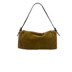 Fendi Brown Corduroy Baguette Shoulder Bag