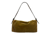 Fendi Brown Corduroy Baguette Shoulder Bag