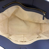Gucci Navy Blue Swing Leather Tote Bag