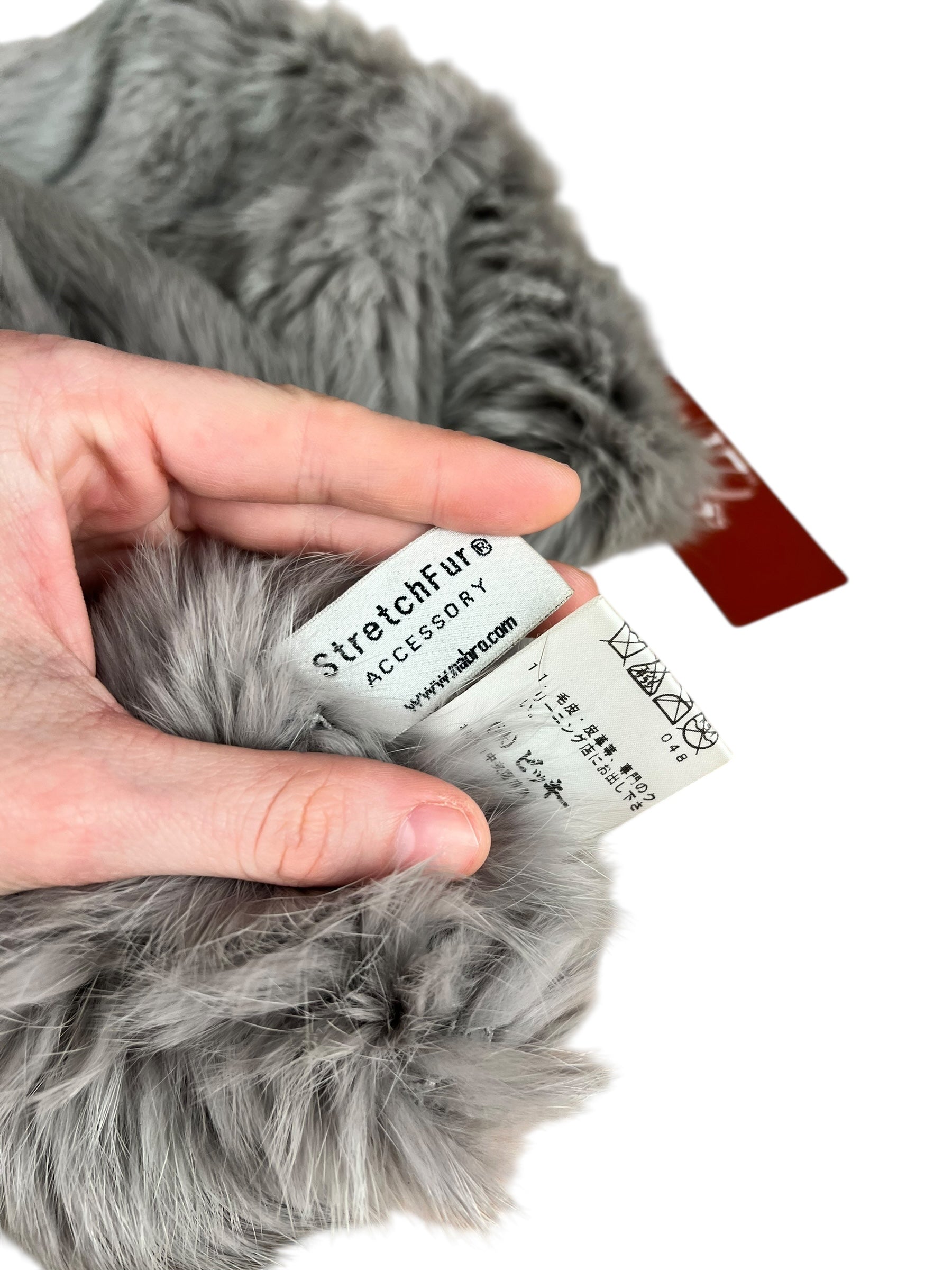 Stretch Fur Mayson Grey Mink Infinite Scarf