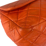 Chanel Orange Quilted Lambskin Flap Bag 2008