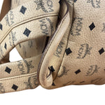 MCM Beige Leather Monogram Medium Stark Backpack