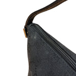 Gucci GG Vintage Black Canvas Monogram Boat Pochette