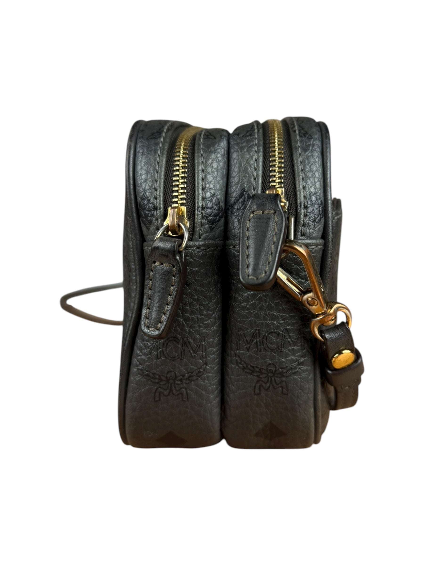 MCM Monogram Stripe Camera Crossbody