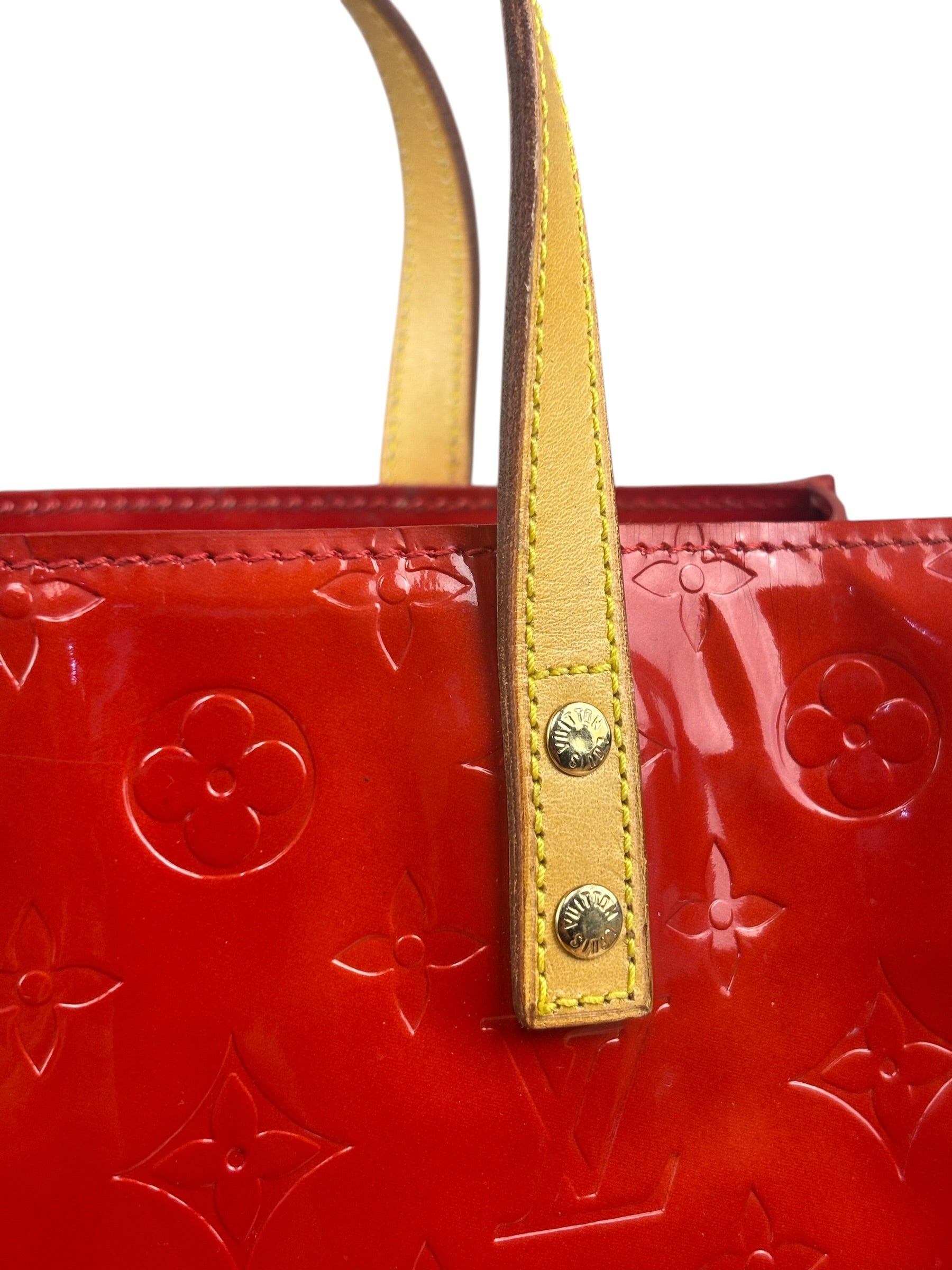 Louis Vuitton Vintage Rouge Monogram Vernis Reade Tote Bag PM