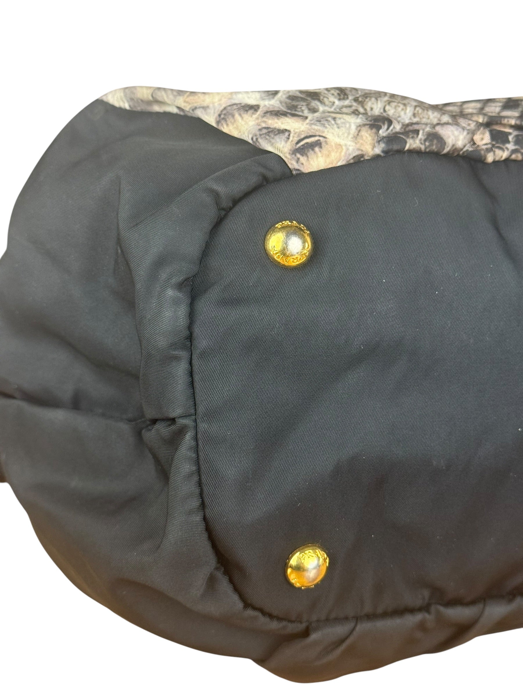 Prada Vintage Snake Print Nylon 2Way Bag