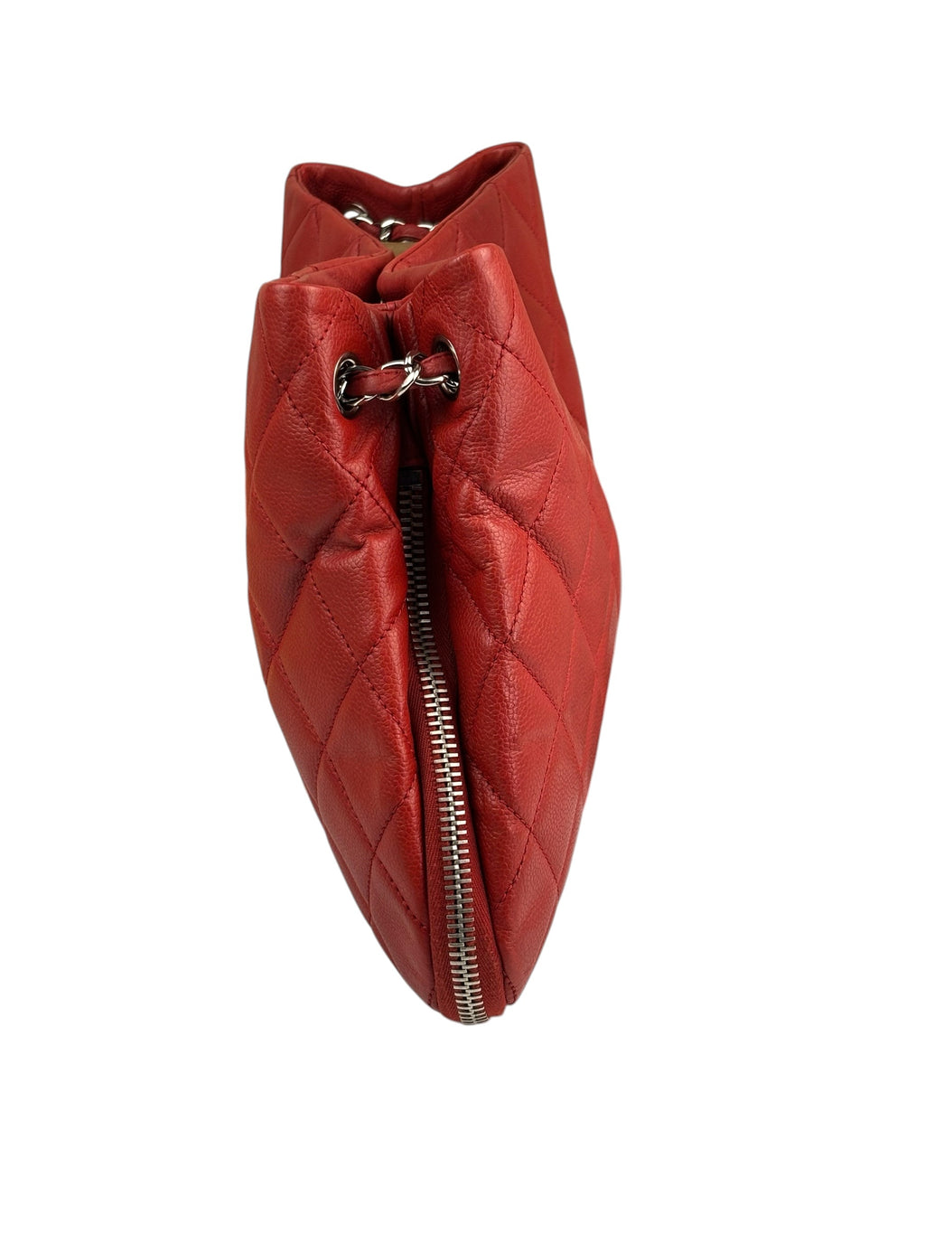 Chanel Red Caviar Leather Zip Out Tote Bag 2011