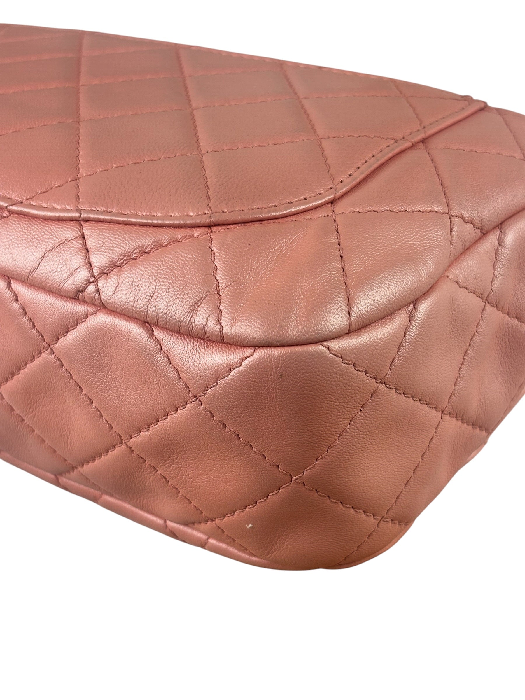 Chanel Pink Quilted Lambskin Timeless Chain Shoulder Bag 2010